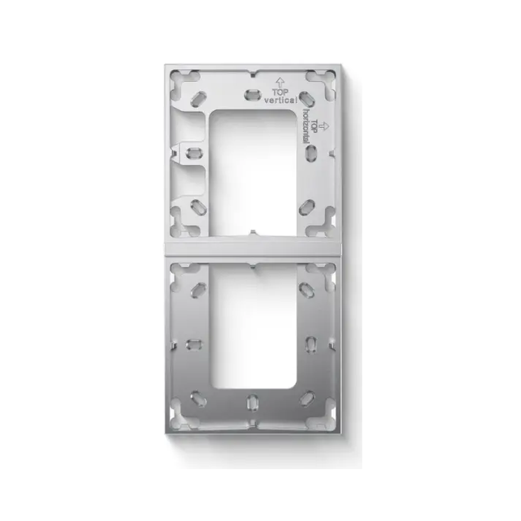 [100489] Cadre Loxone intercom double silver