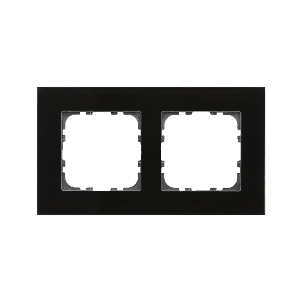 [BE-GTR2S.01S] Cadre MDT en verre noir 2 × 55 mm