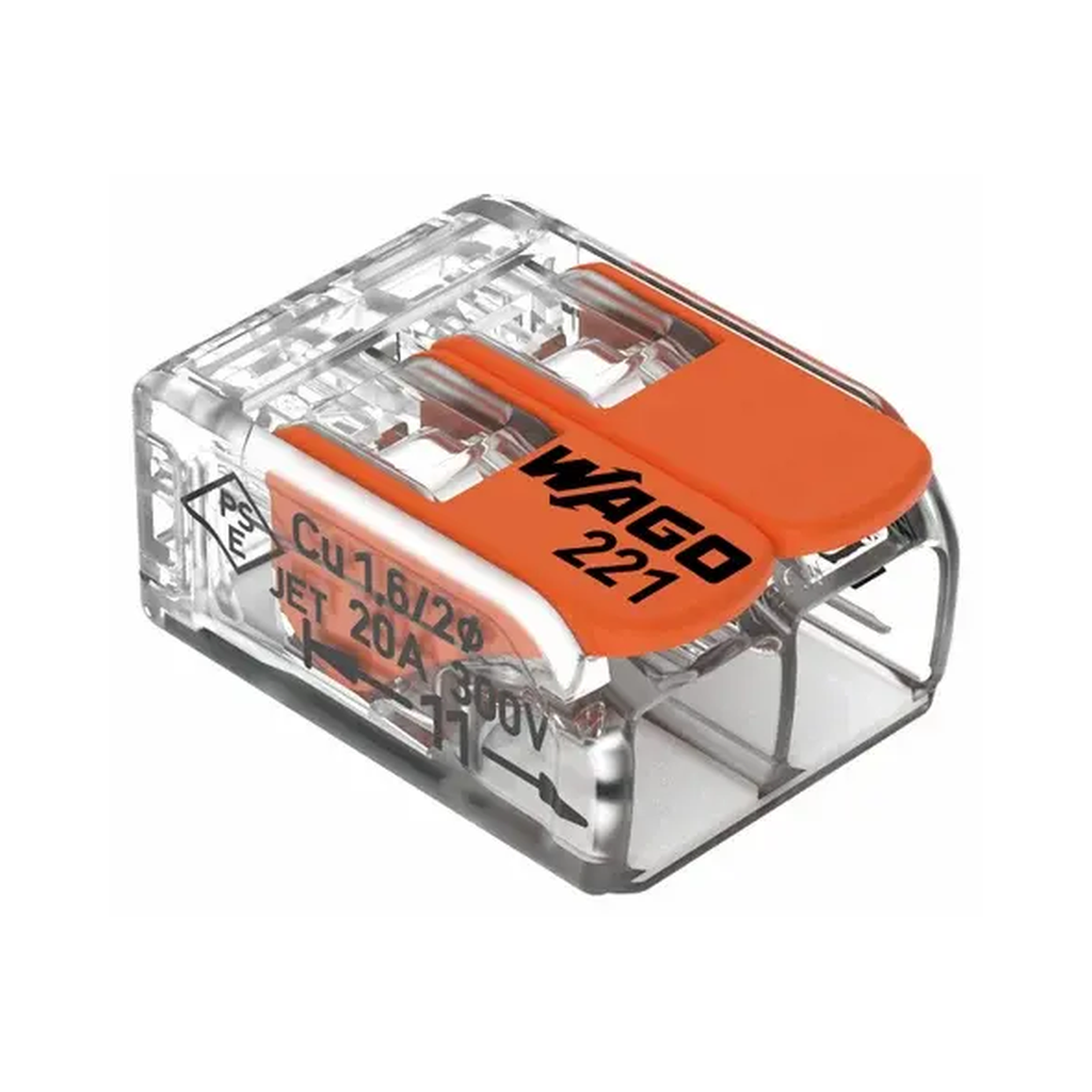 [221-2411] Connecteur WAGO racordement 2 pins rallenge