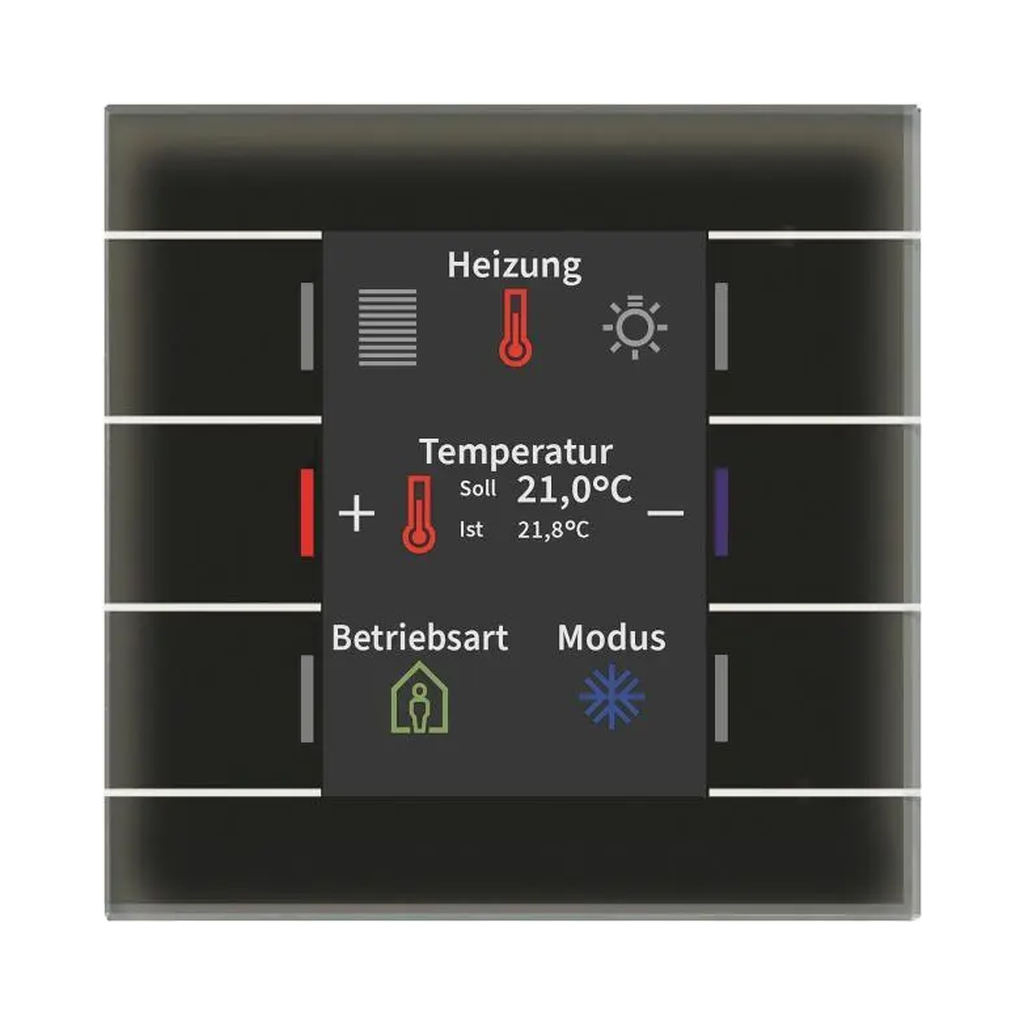 [BE-GT2TS.02S] Interrupteur MDT en verre 6 bouton avec thermostat