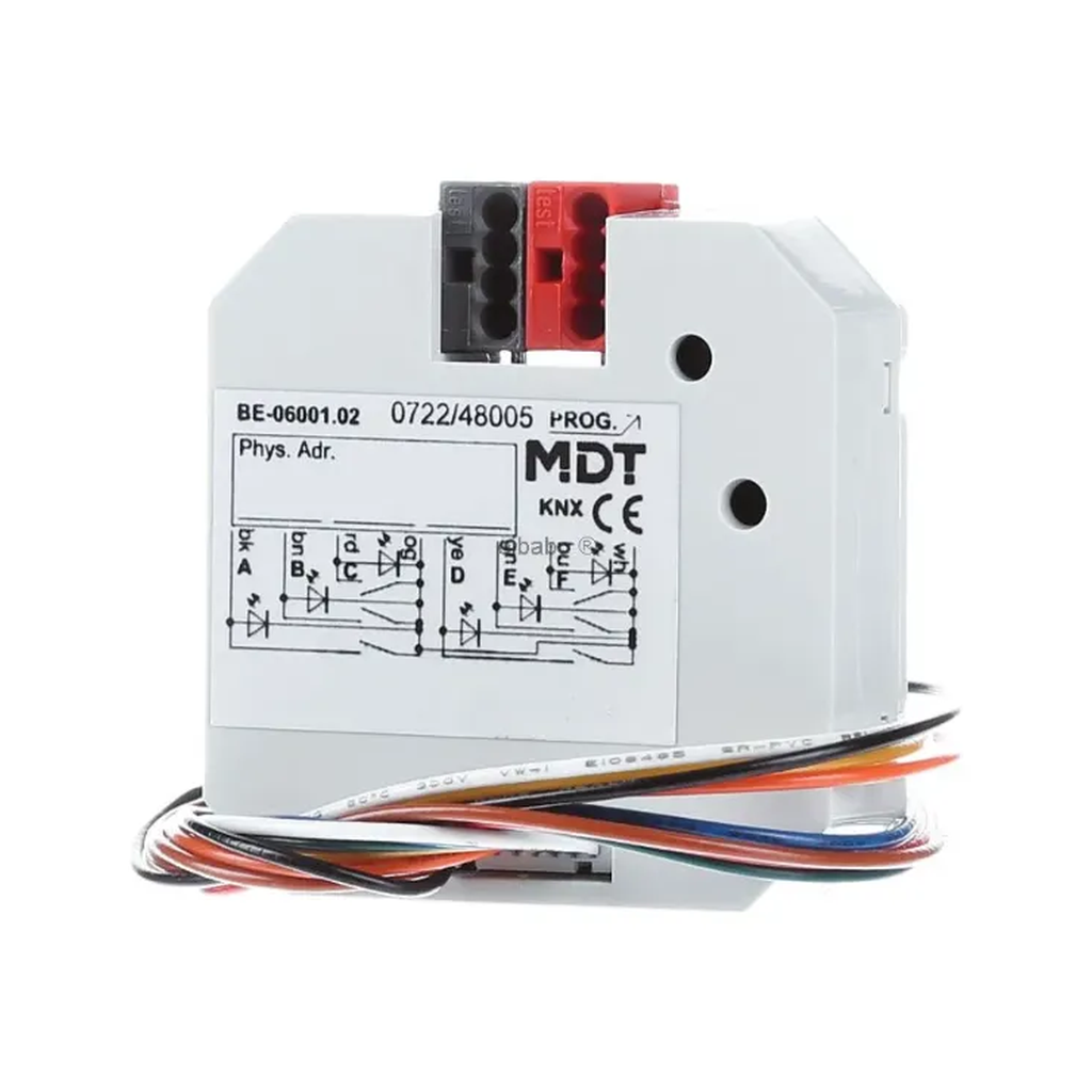 [BE-06001.02] Module MDT entree binaire compact KNX 06 chs