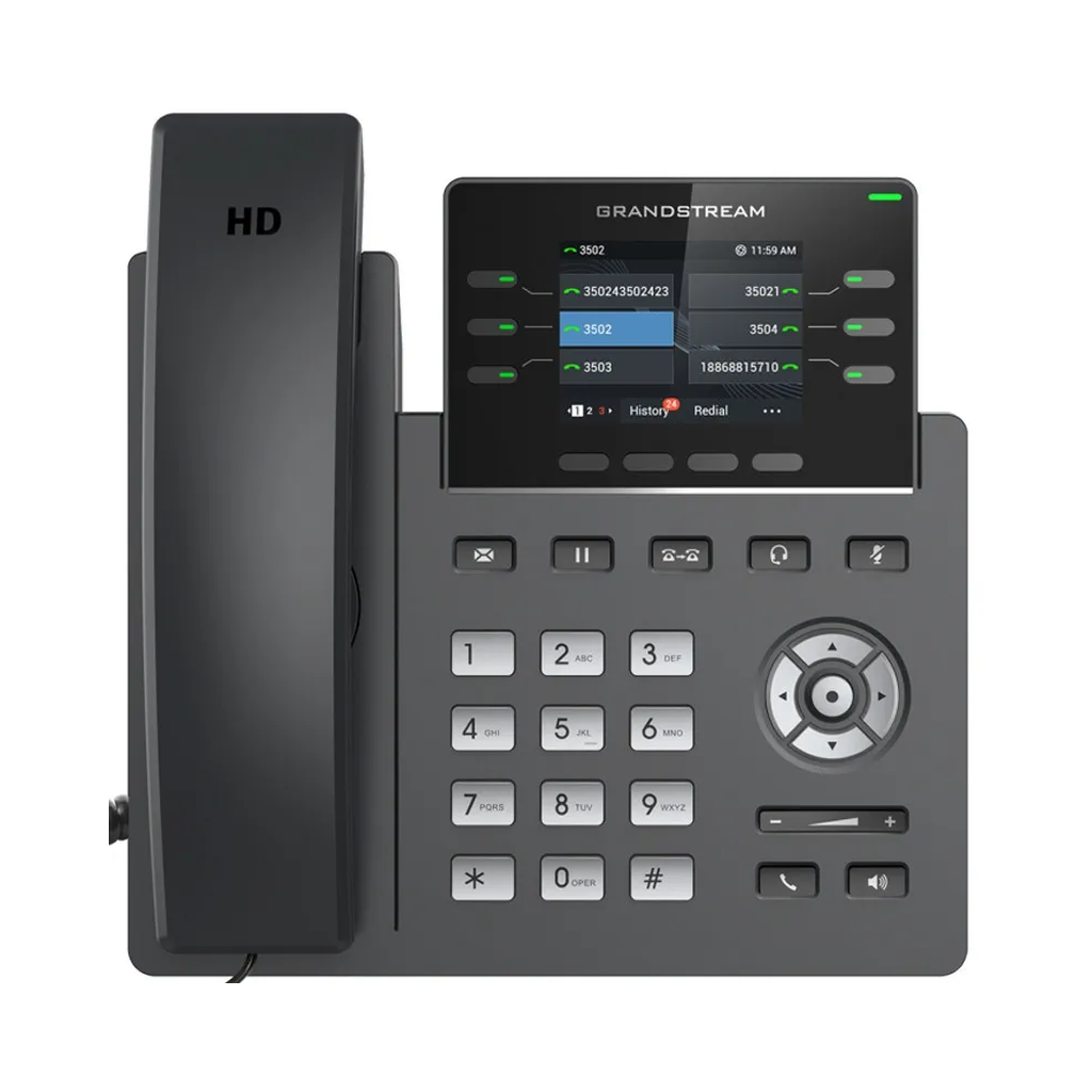 [GS-GRP2613] Poste Grandstream téléphonique IP 4 comptes SIP (3 lignes) Écran LCD couleur