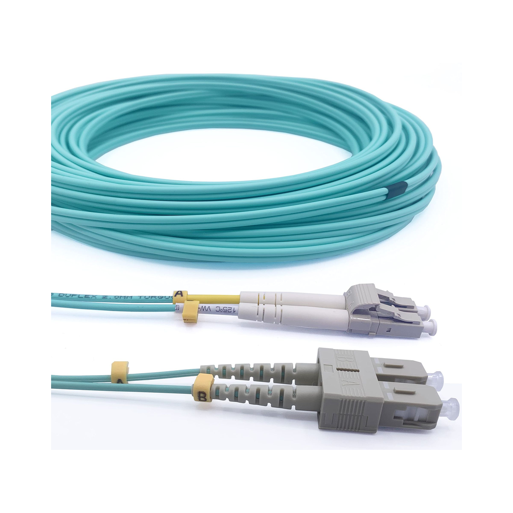 [PATCHCORD LC UPC] Jarretiere optique multimode lc/upc-lc/upc, mm om3 duplex 20m