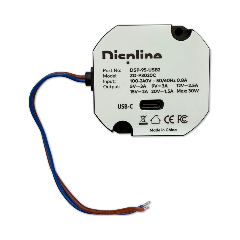 [DSP-95-USB2] Chargeur Displine USB-C 30 W