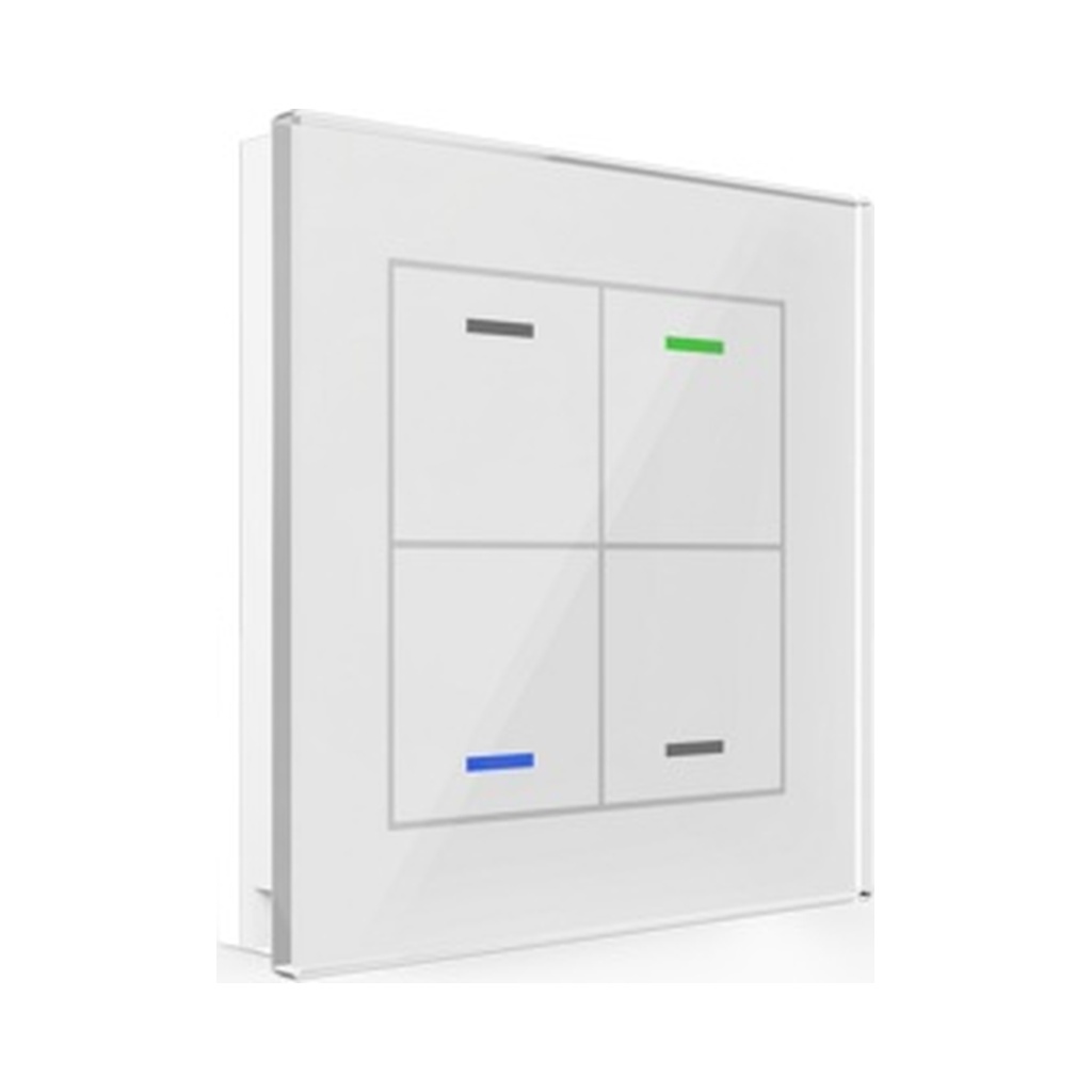 [BE-GTL40S.01S] Interrupteur MDT en verre KNX - 4 boutons - noir